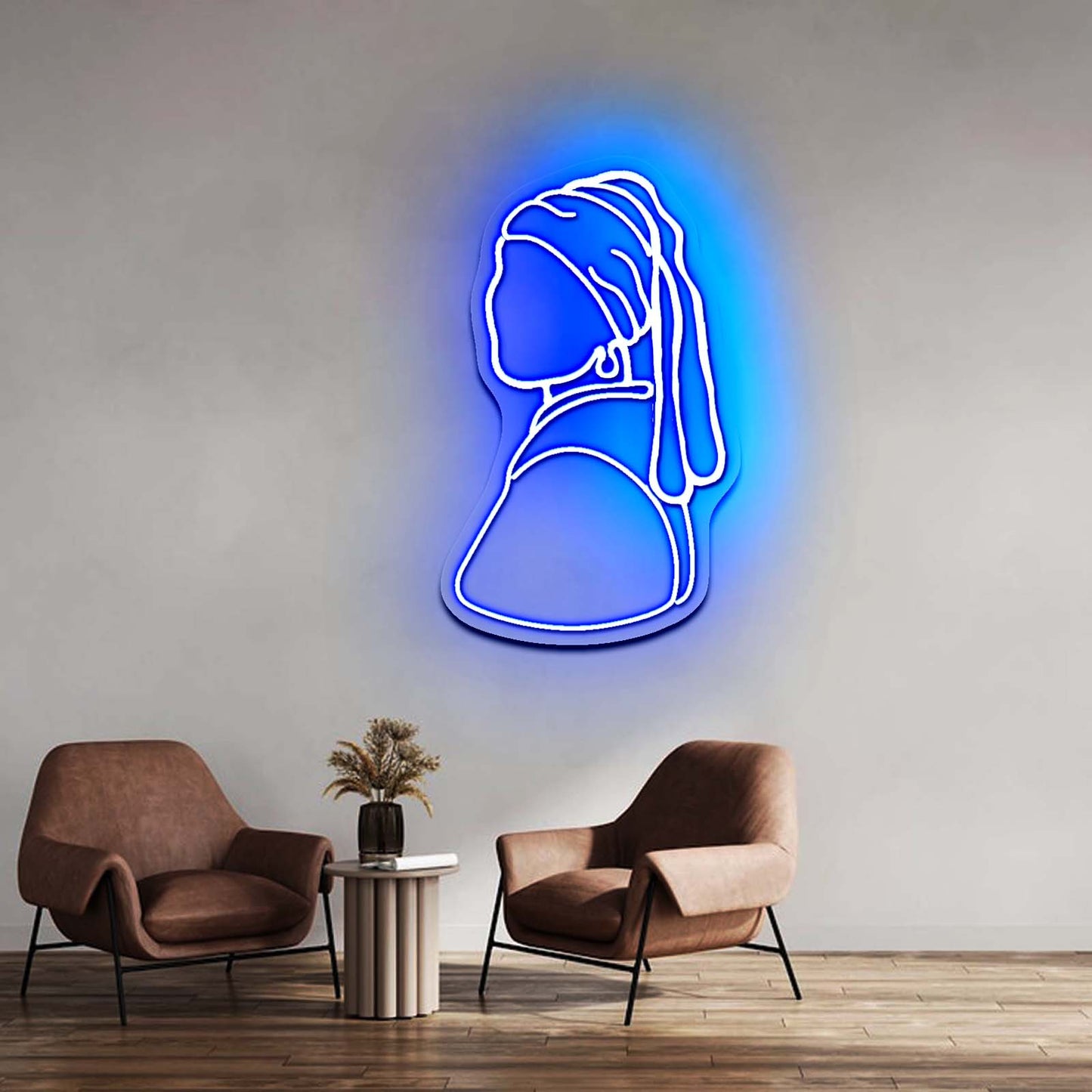 Girl with pearl earrings neon sign home decor led neon signs