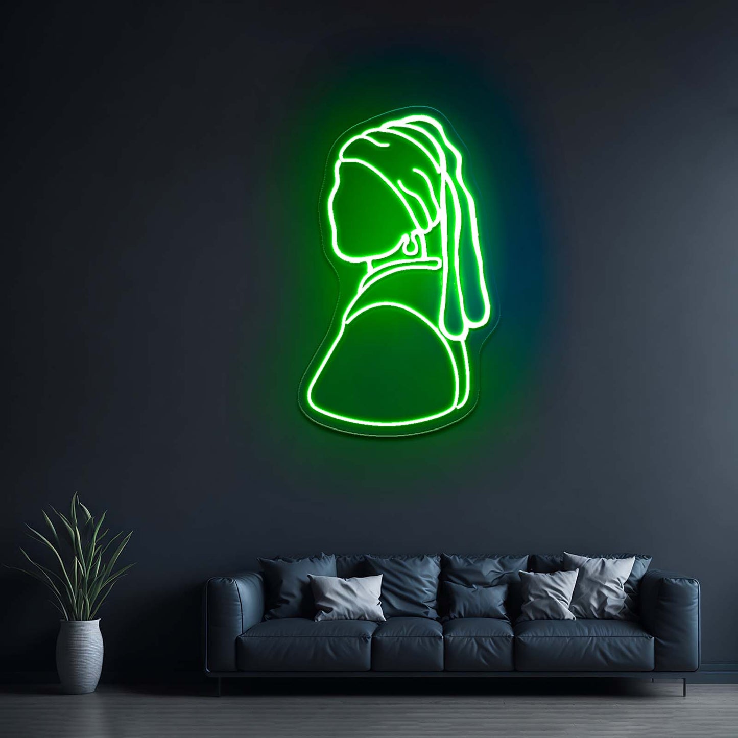 Girl with pearl earrings neon sign home decor led neon signs