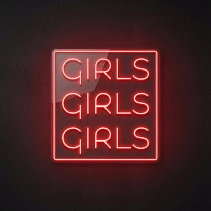 Girls Girls Girls LED Neon Sign Wall Decor - Shineneon