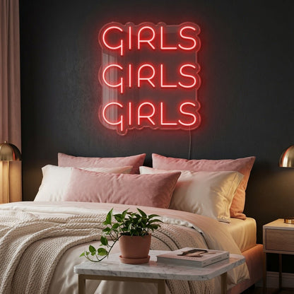 Girls Girls Girls LED Neon Sign Wall Decor - Shineneon