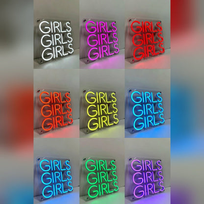 Girls Girls Girls LED Neon Sign Wall Decor - Shineneon