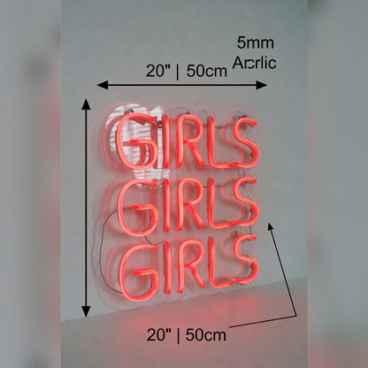 Girls Girls Girls LED Neon Sign Wall Decor - Shineneon