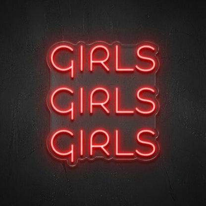 Girls Girls Girls LED Neon Sign Wall Decor - Shineneon