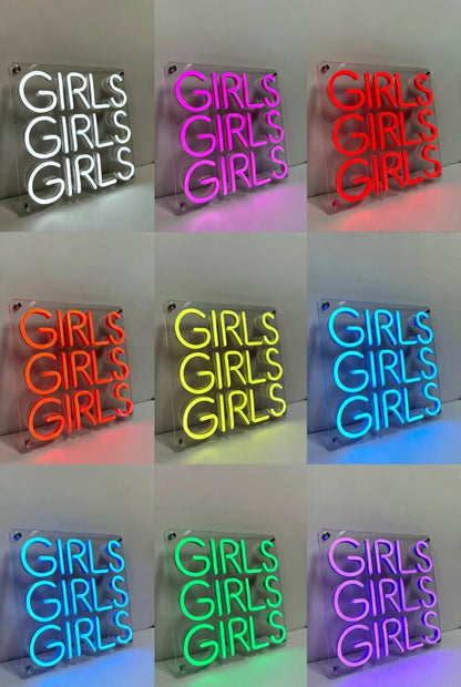 Girls Girls Girls LED Neon Sign Wall Neon Sign - Shineneon