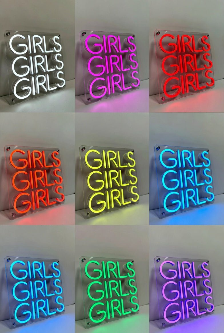Girls Girls Girls LED Neon Sign Wall Neon Sign - Shineneon