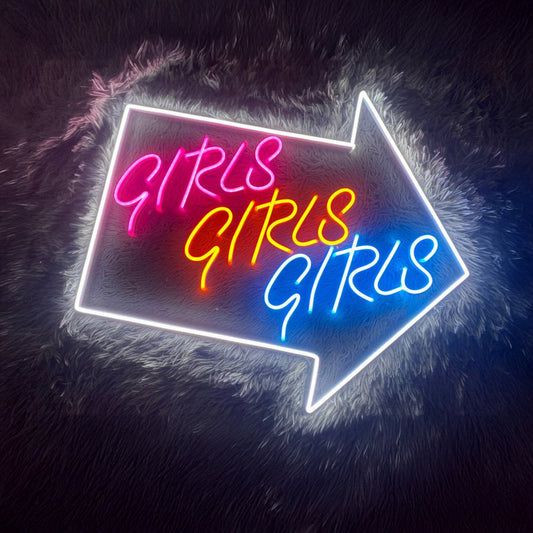 Girls Girls Girls Led Sign