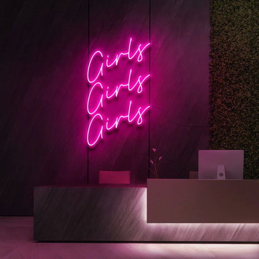 Girls Girls Girls Led Sign Business Neon Sign Wall Decor