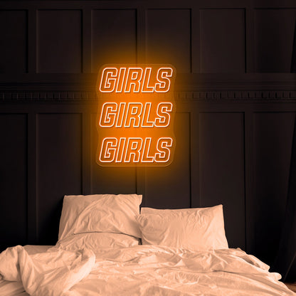 Girls Girls Girls Two Colors Large Neon Signs - Shineneon