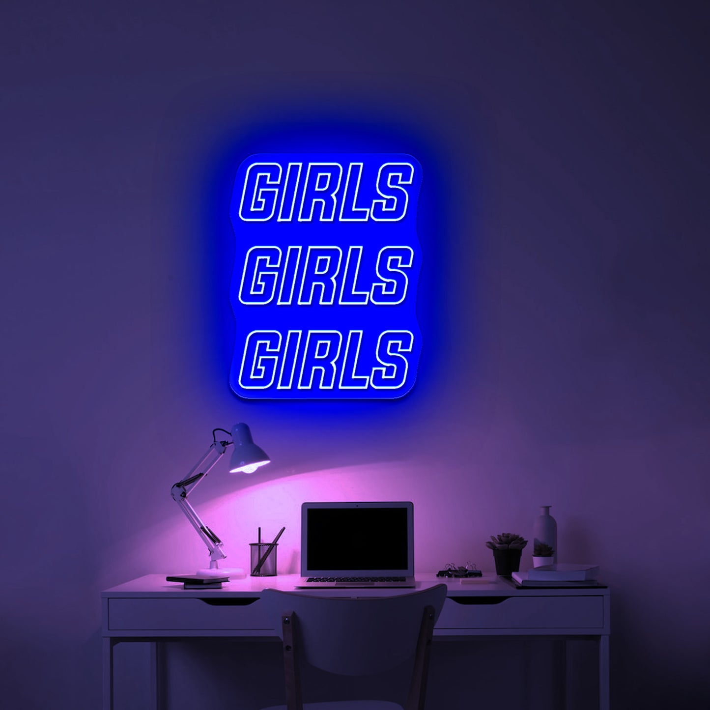 Girls Girls Girls Two Colors Large Neon Signs