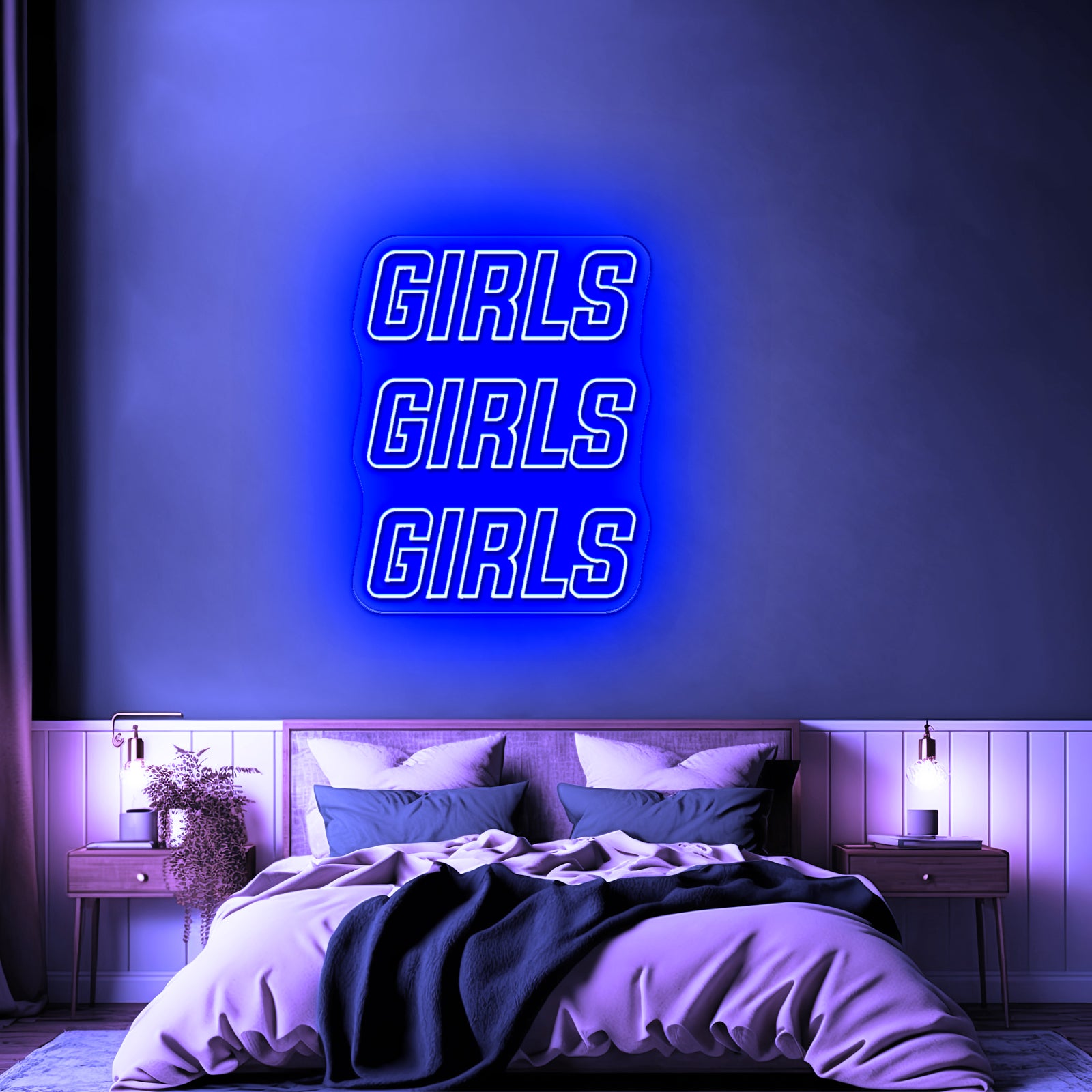 Girls Girls Girls Two Colors Large Neon Signs