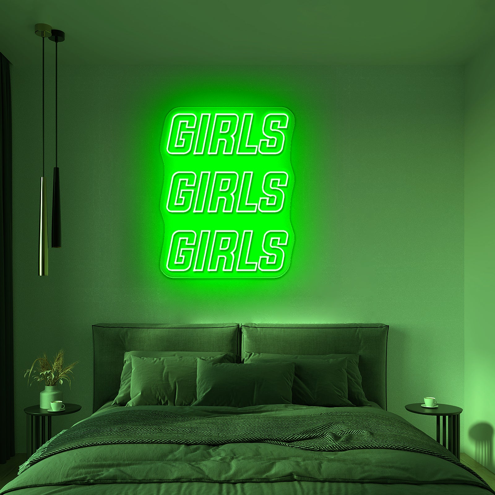 Girls Girls Girls Two Colors Large Neon Signs