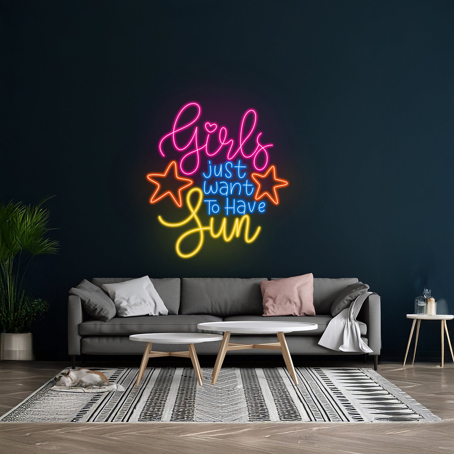 Girls Just Wanna Have Fun Neon Sign