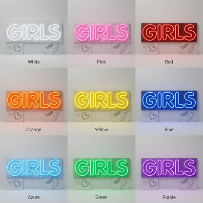 Girls LED Neon Sign - 05 Color Grid