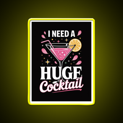 Girls Night Out Cocktail Design Funny Man Cave Bar Led Neon Sign Rgb Color