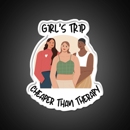 Girls Trip Than Therapy Party Drink Tequila Led Neon Sign Bar Neon Sign Rgb Color - Shineneon