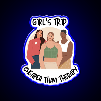 Girls Trip Than Therapy Party Drink Tequila Led Neon Sign Bar Neon Sign Rgb Color - Shineneon