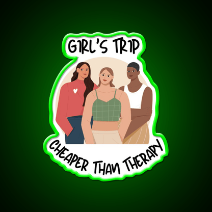 Girls Trip Than Therapy Party Drink Tequila Led Neon Sign Bar Neon Sign Rgb Color - Shineneon