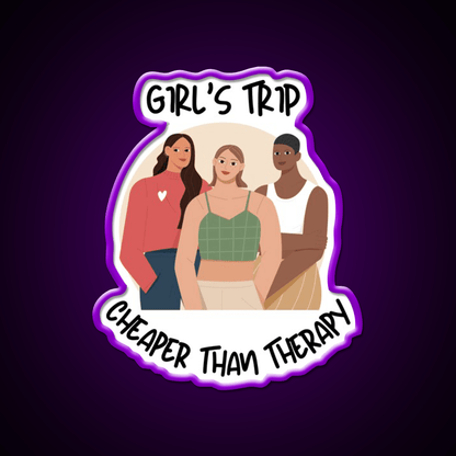 Girls Trip Than Therapy Party Drink Tequila Led Neon Sign Bar Neon Sign Rgb Color - Shineneon