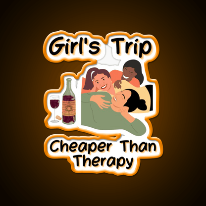 Girls Trip Than Therapy Party Drink Tequila Led Neon Sign Bar Wall Art Rgb Color - Shineneon