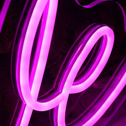 Give Love Purple Led Neon Sign - Shineneon