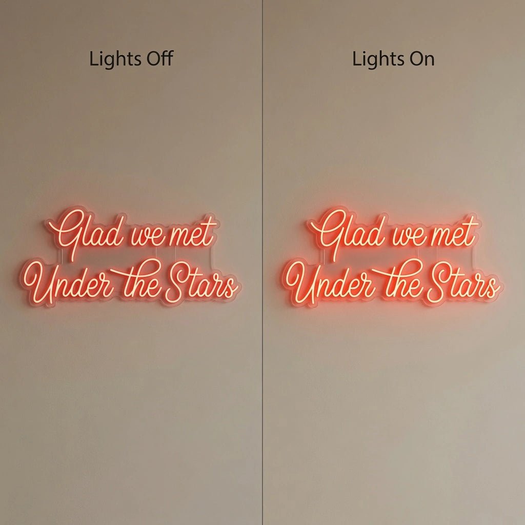 Glad We Met Under The Stars LED Neon Sign - Shineneon