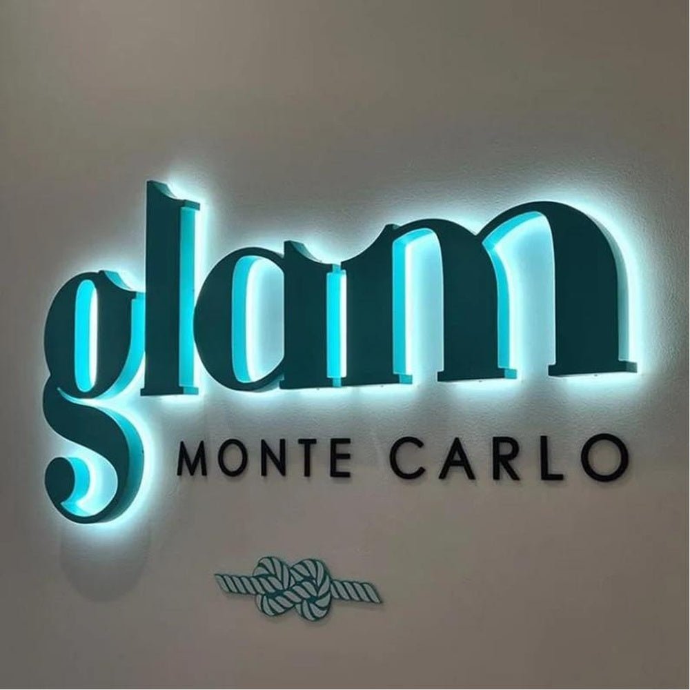 Glam 3D Backlit Letters Galvanized Iron Metal Led Sign - Shineneon