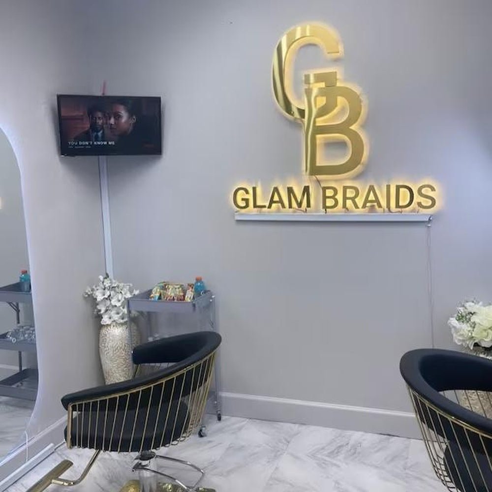 Glam Braids 3D Backlit Letters Aluminum Metal Led Sign - Shineneon