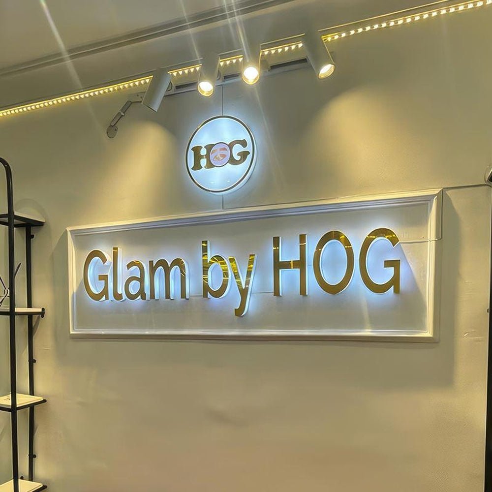 Glam By Hog 3D Front And Back Lit Letters Metal Led Sign - Shineneon