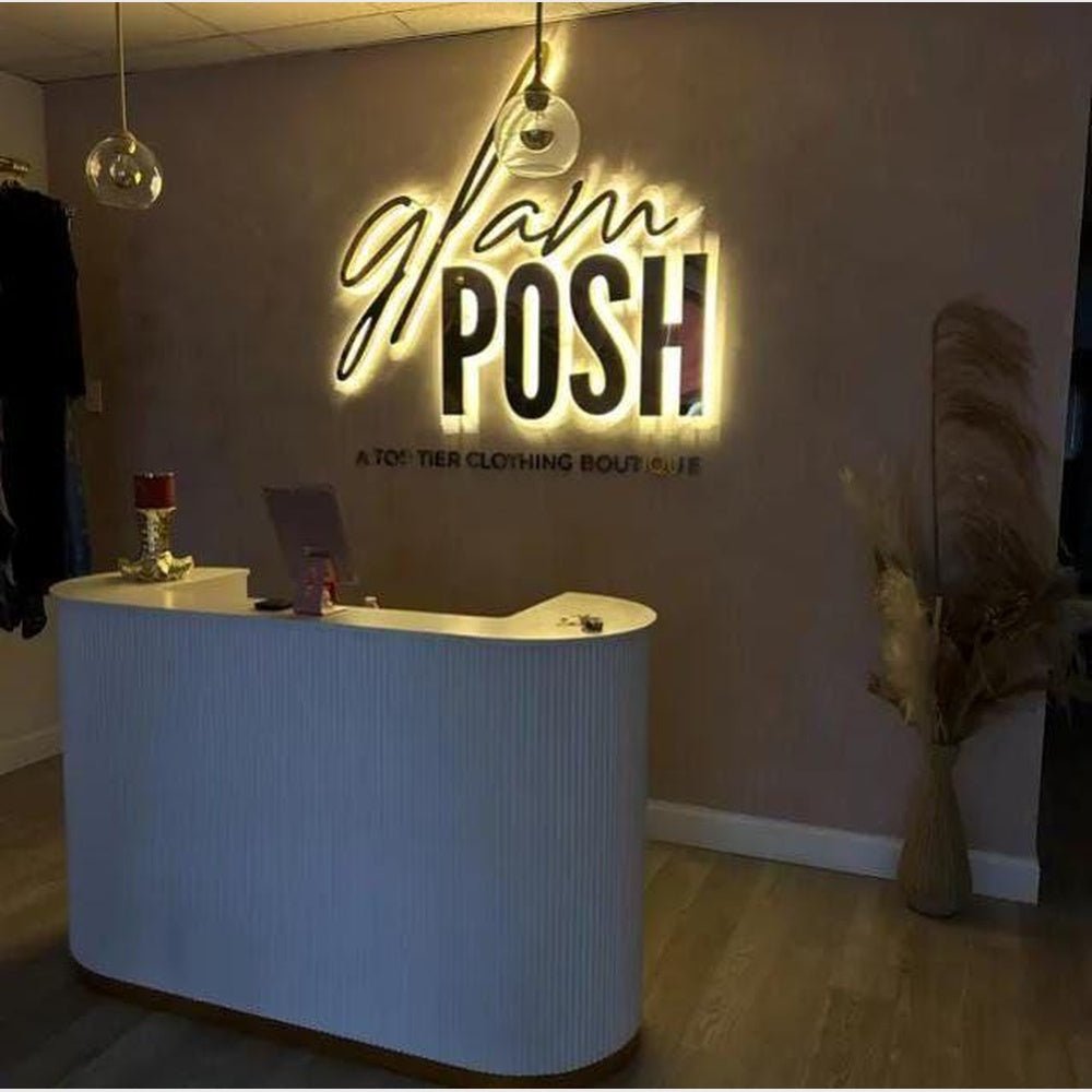 Glam Posh 3D Backlit Letters Business Metal Led Sign - Shineneon