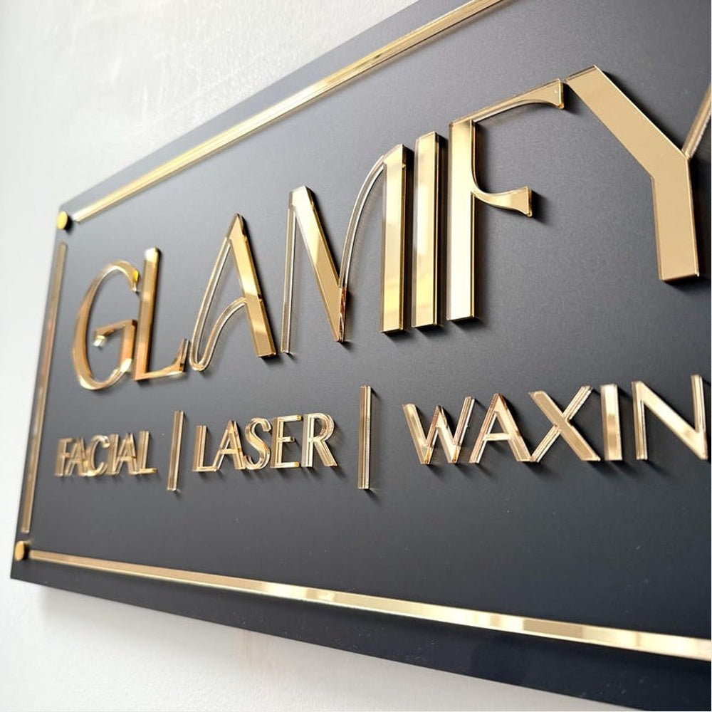 Glamify Facial Studio Acrylic Business Logo Sign - Shineneon