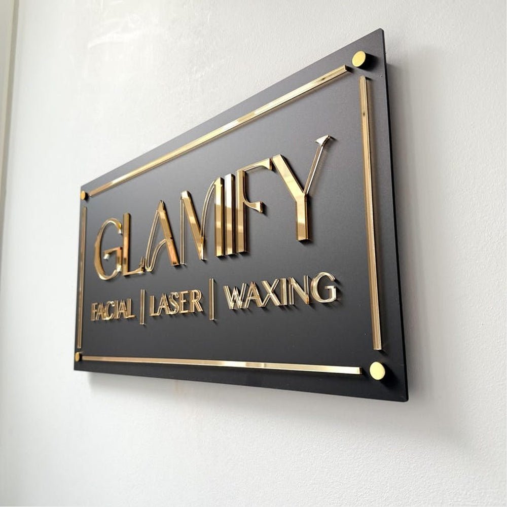 Glamify Facial Studio Acrylic Business Logo Sign - Shineneon
