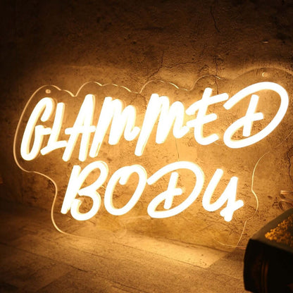Glammed Body Yellow Led Neon Sign - Shineneon