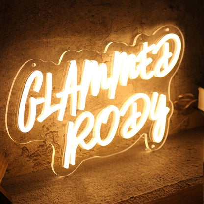 Glammed Body Yellow Led Neon Sign - Shineneon
