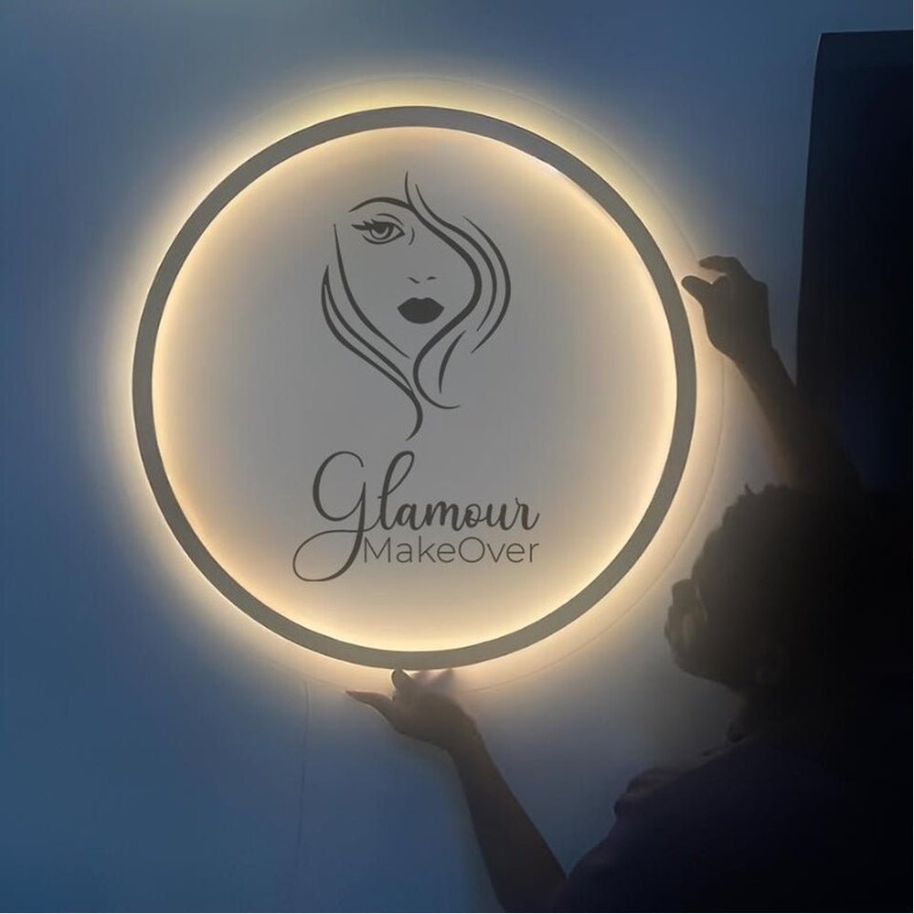 Glamous Make Over Acrylic Business Logo Sign - Shineneon
