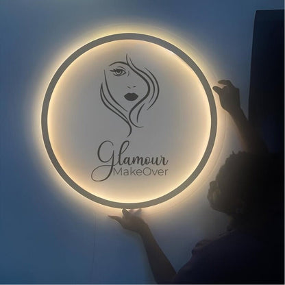 Glamous Make Over Acrylic Business Logo Sign - Shineneon