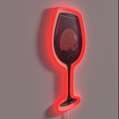 Glass Of Red Wine Rgb Led Neon Sign - Shineneon