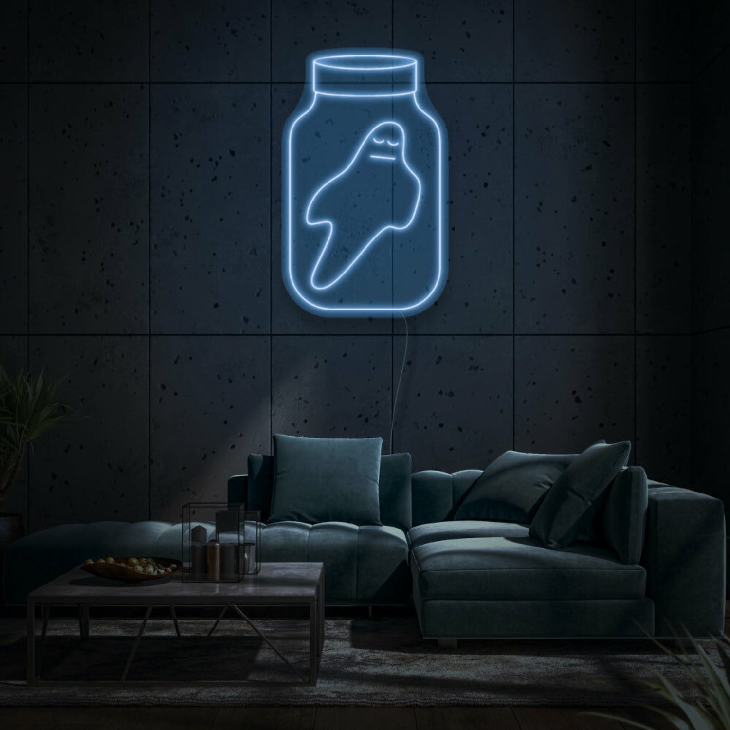 Glass With Ghost Neon And Fun | Shineneon