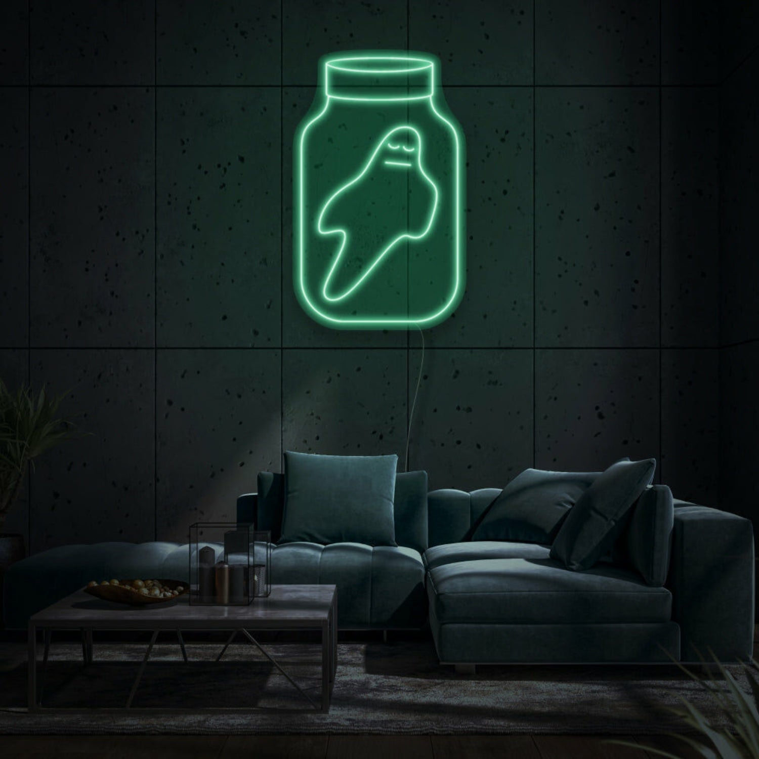 Glass With Ghost Neon And Fun | Shineneon