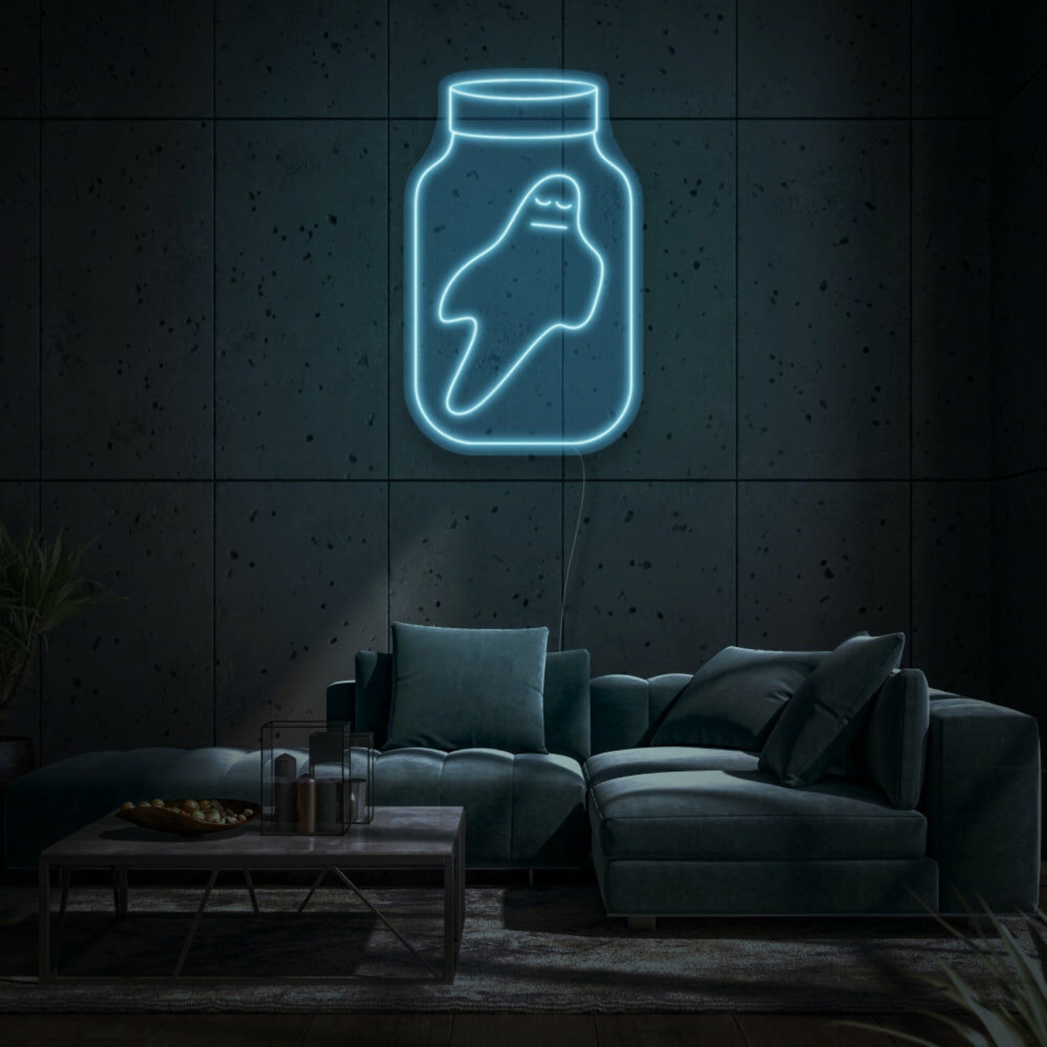 Glass With Ghost Neon And Fun | Shineneon
