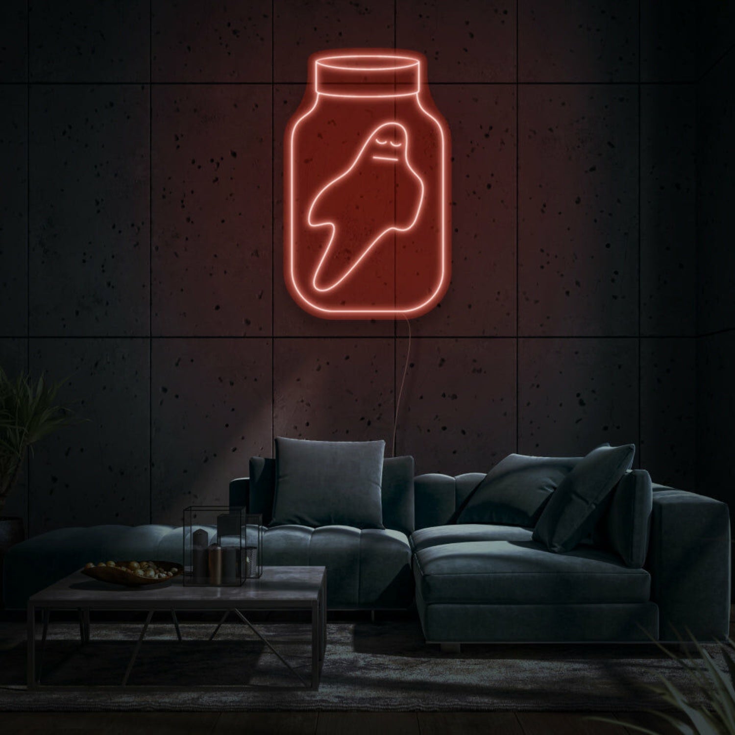 Glass With Ghost Neon And Fun | Shineneon