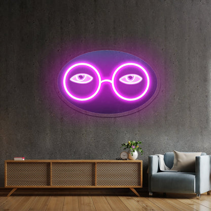 Glasses And Eyes Great Gatsby Neon Signs Custom Led Lighting - Shineneon