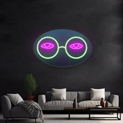 Glasses And Eyes Great Gatsby Neon Signs Custom Led Lighting - Shineneon