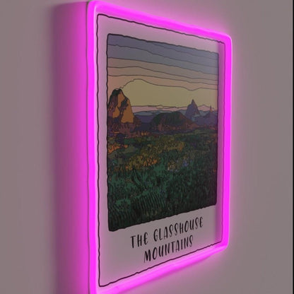 Glasshouse Mountains Design Rgb Led Neon Sign - Shineneon