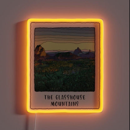 Glasshouse Mountains Design Rgb Led Neon Sign - Shineneon