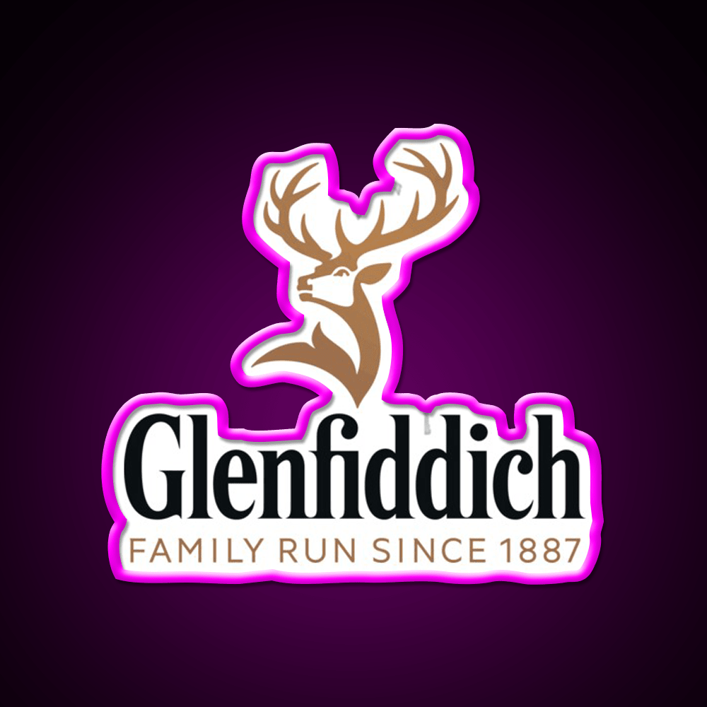 Glenfiddich Distillery Whiskey Drink Bar Led Neon Sign Rgb Color - Shineneon