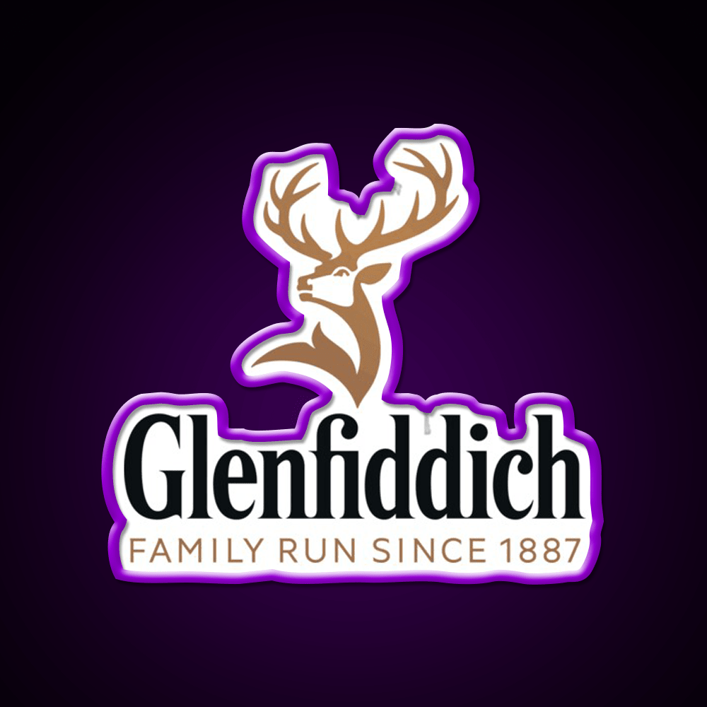 Glenfiddich Distillery Whiskey Drink Bar Led Neon Sign Rgb Color - Shineneon