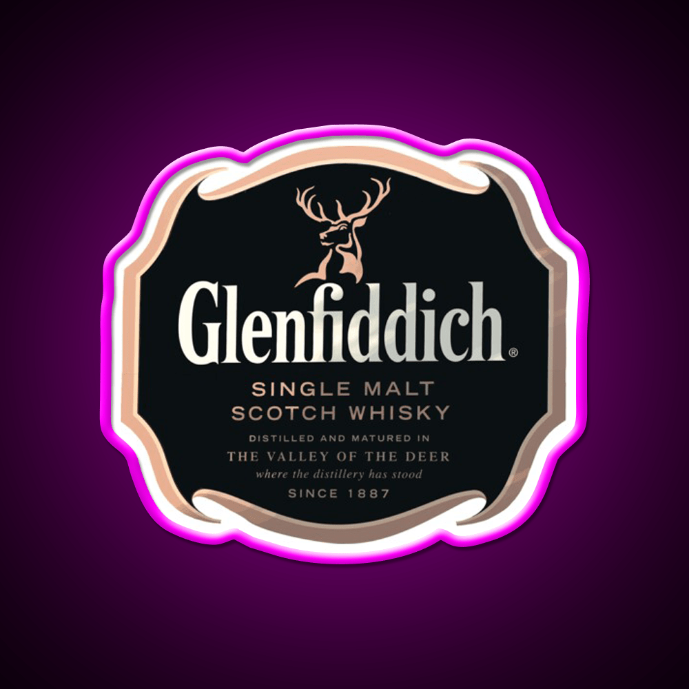 Glenfiddich Distillery Whiskey Drink Bar Led Neon Sign Wall Art Rgb Color - Shineneon