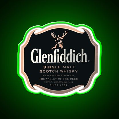 Glenfiddich Distillery Whiskey Drink Bar Led Neon Sign Wall Art Rgb Color - Shineneon