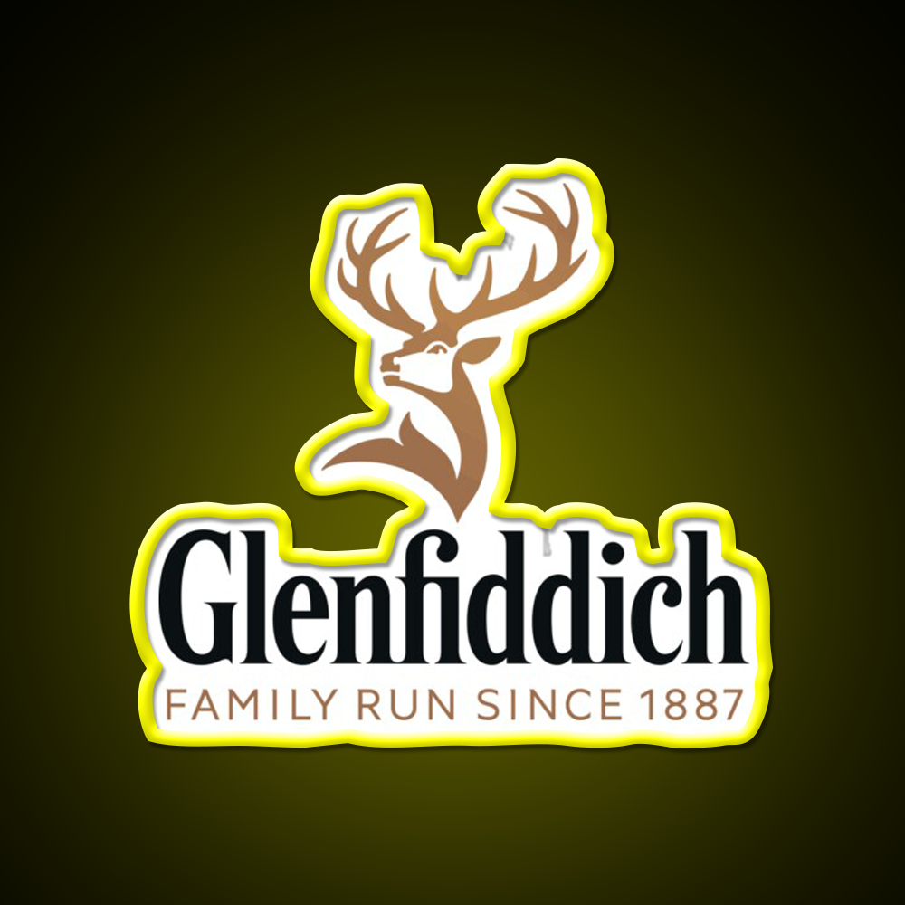 Glenfiddich Distillery Whiskey Drink Bar Led Neon Sign Rgb Color
