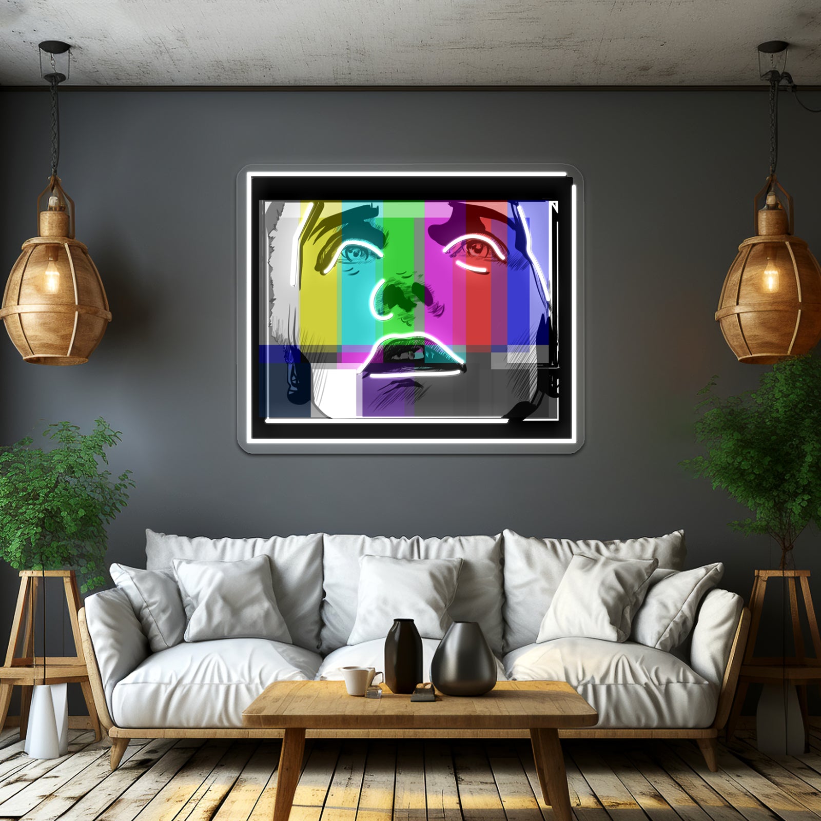 Glitch Pop Artwork Neon Led Signs